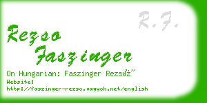 rezso faszinger business card